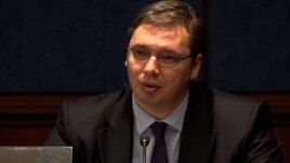 Potpredsednik Vlade Srbije Aleksandar Vučić govori na skupu na Kapitol hilu