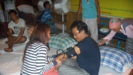 Tibetan Youth Congress executive members on a hunger strike protest