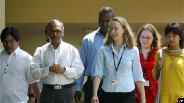 Many foreign students, like these at Infosys Technologies, in Bangalore, India are shopping their skills abroad.   