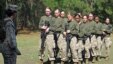 Female recruits form up at the Marine Corps Training Depot on Parris Island, S.C., Feb. 21, 2013.