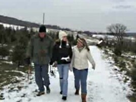 The Sylvester family strolls on a farm in Round Hill, Virginia in search of the perfect Christmas tree.