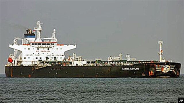 The Italian oil tanker Mv Savina Caylyn, which was seized by pirates east of the Yemeni island of Socotra in the Indian Ocean, February 8, 2011