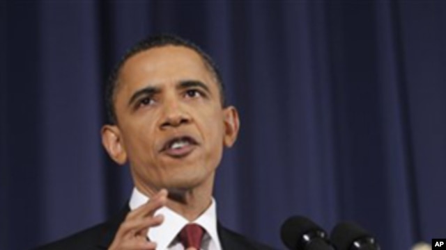 President Barack Obama speaks about Libya at the National Defense University in Washington,  March 28, 2011
