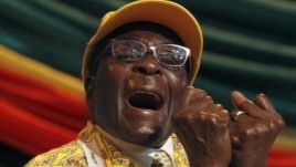 Zimbabwe's President Robert Mugabe gestures during his address at the annual conference of his ZANU-PF party in Gweru about 285 km (177 miles) west of the capital Harare, December 7, 2012.