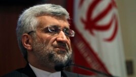 Iran's chief nuclear negotiator Saeed Jalili speaks during a news conference, Jan. 4, 2013. 