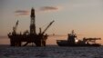FILE - In this photo provided by the Rosneft company, a Russian drilling platform is seen anchored at the Cara Sea some 250 km (156 miles) north off the Russian shore, Sept. 18, 2014.