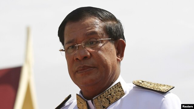 FILE - Cambodian Prime Minister Hun Sen says that had it not been for the Lon Nol regime and its ushering in of the Khmer Rouge, the Paris Peace Accords would not have been necessary.