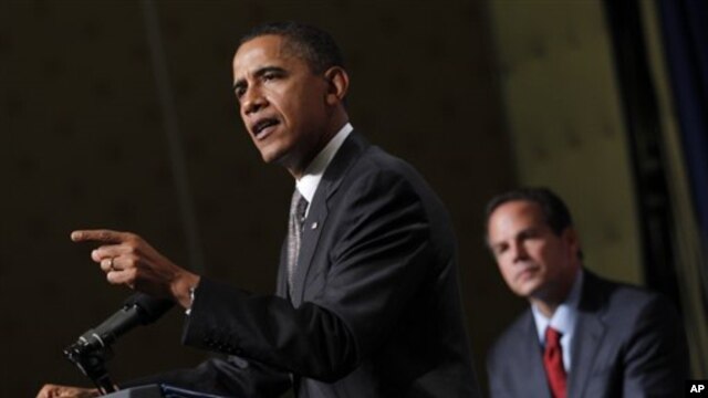 President Barack Obama delivers remarks at the DCCC reception at the Rhode Island Convention Center in, Providence, Rhode Island, 25 Oct 2010