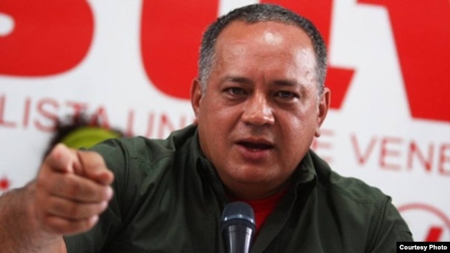 Diosdado Cabello, primer vicepresidente del oficialista Partido Socialista Unido de Venezuela (PSUV). Caracas, marzo 19, 2018. Cortesía: @elnacionalweb.