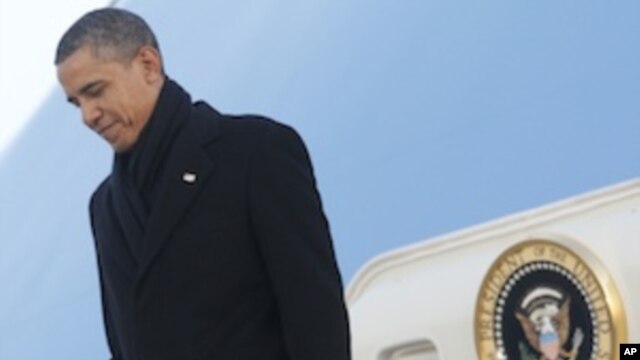 US President Barack Obama during his arrival at Osan Air Base, in South Korea, Sunday, March, 25, 2012.