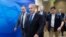 Israeli Prime Minister Benjamin Netanyahu (C) arrives to the weekly cabinet meeting at his office in Jerusalem, Nov. 6, 2016. 