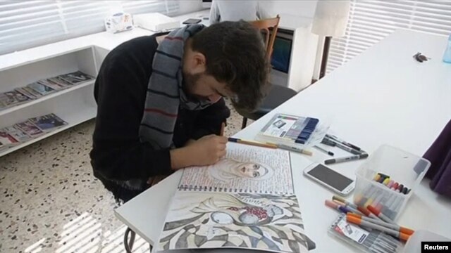 Ahmad Amer, a 21-year-old from south Lebanon, painted from an early age and wanted to study fashion but could not afford the fees.
