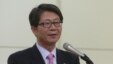 류길재 한국 통일부 장관이 19일 부산 동아대 경동홀에 열린 초청특강에서 강연하고 있다. 