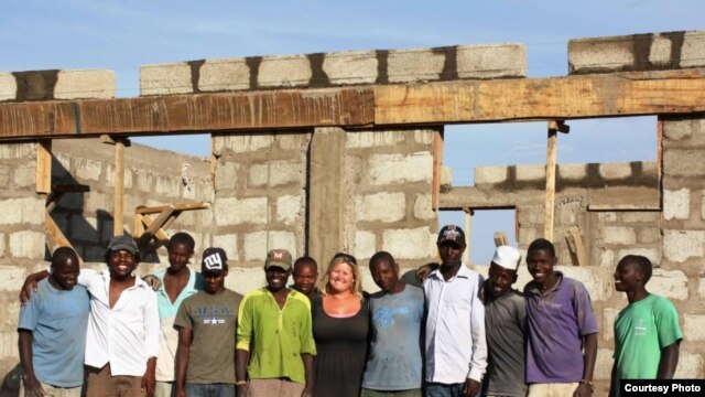 Construction of the first classrooms on Holmer's second school in March 2012, Mungere Secondary. The school opened its doors in September to the first 40 students.(Red Sweater Project)