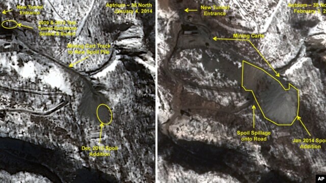 Ảnh vệ tinh cho thấy Bắc Triều Tiên gia tốc việc đào xới một địa điểm sử dụng cho các vụ nổ thử hạt nhân dưới lòng đất.