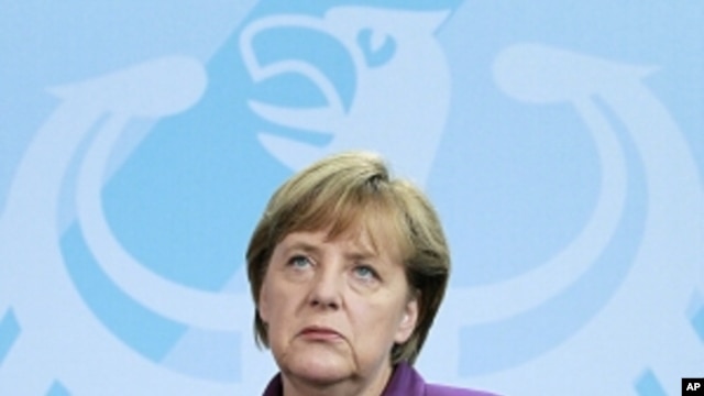 German Chancellor Angela Merkel in Berlin, Germany, Tuesday, Sept. 13, 2011