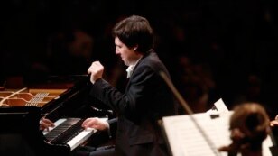 Gold Medal winner Vadym Kholodenko, 26, of Ukraine, performs during final rounds of the 14th Van Cliburn International Piano Competition in Fort Worth, Texas, on June 9, 2013. (Carolyn Cruz/ The Cliburn)