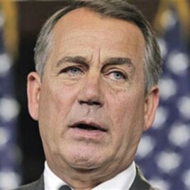 House Speaker John Boehner of Ohio speaks with reporters on Capitol Hill in Washington, DC, June 23, 2011