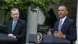 President Barack Obama (right) and Turkish Prime Minister Recep Tayyip Erdogan at joint news conference May 16, 2013