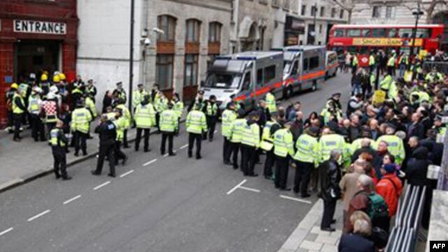 Emergency workers practice responding to a terrorist attack during an exercise on the London Underground in February