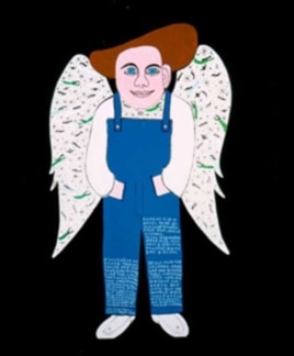 Elvis at Three by Howard Finster, 1990
