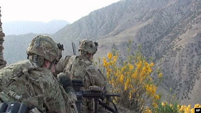 Paratroopers in Bermel spend hours tracking suspected Taliban and mapping their fighting positions, May 2011