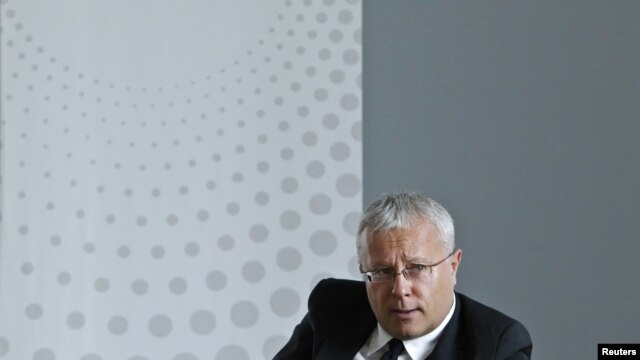 Alexander Lebedev, chairman of Russia's National Reserve Corporation, speaks during an interview with Reuters journalists in Moscow, September 25, 2012.