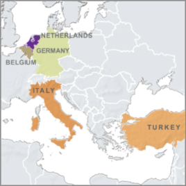 Location of US short-range nuclear missile in Europe