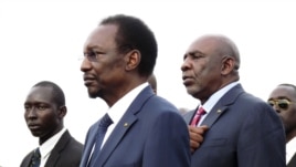 Mali's interim President Dioncounda Traore (C) in the capital Bamako, July 27, 2012.