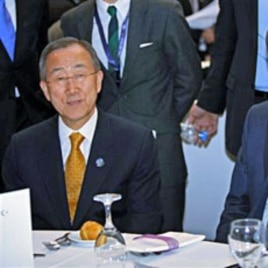 U.N. Secretary-General Ban Ki-moon is seen during a meeting at the 4th United Nations Conference on the Least Developed Countries in Istanbul, May 9, 2011