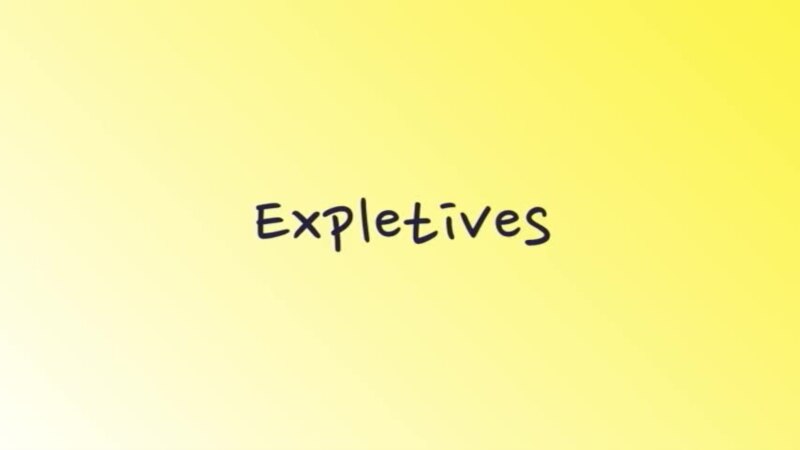     - Expletives