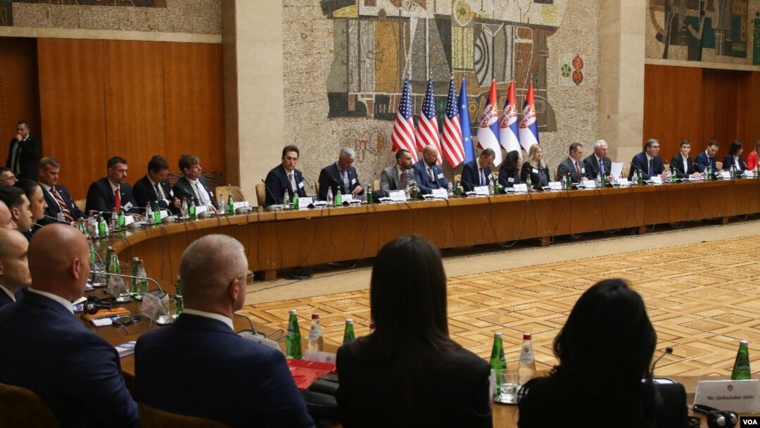 Sastanak državnog vrha Srbije sa američkom privrednom delegacijom u Beogradu 31. oktobra 2022. godine (foto: Fonet)