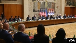 Sastanak državnog vrha Srbije sa američkom privrednom delegacijom u Beogradu 31. oktobra 2022. godine (foto: Fonet)