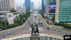 Ilustrasi - Tugu Selamat Datang di Bundaran Hotel Indonesia, Jakarta, 14 September 2020. (ADEK BERRY / AFP)