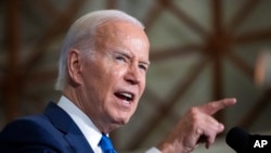 FILE: President Joe Biden speaks about threats to democracy ahead of next week's midterm elections, Nov. 2, 2022, at the Columbus Club in Union Station, near the U.S. Capitol in Washington.