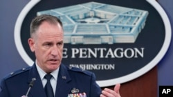 Pentagon spokesman Air Force Brig. Gen. Patrick Ryder speaks during a briefing at the Pentagon in Washington, Nov. 1, 2022.