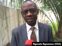 Mermans Babounga, secrétaire exécutif de l'Association pour la défenses des intérêts des consommateurs du Congo, à Brazzaville, le 7 février 2018. (VOA/Ngouela Ngoussou)