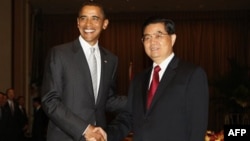 Барак Обама и Ху Цзинтао