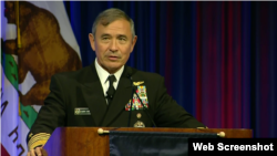 哈里斯上將2017年2月21日在海軍西部會議上發言（美國國防部視頻截屏）