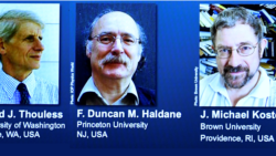 အမေရိကန် ရူပဗေဒပညာရှင် ၃ ဦး နိုဘယ်လ်ဆု ရရှိ