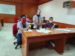 Mahasiswa baru tunanetra di UT Gorontalo. (Foto courtesy: Husni)