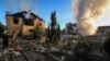 乌克兰哈尔科夫遭到俄罗斯导弹袭击的房屋废墟。（2024年5月10日）
