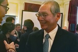 Stanley Kao, Taiwan’s top representative to Washington, is seen at an election-watching event in Washington Jan. 11th, 2020. (Natalie Liu/VOA)