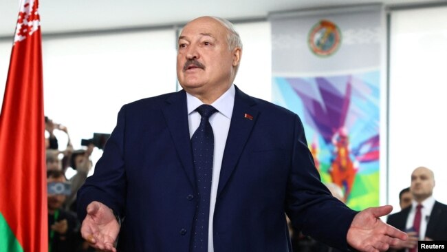 Presidenti i Bjellorusisë Alexander Lukashenko voton në Minsk, Bjellorusi. 26 janar, 2025