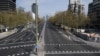 Avenida La Castellana, Madrid, Espanha, sem movimento por causa do novo coronavírus, 15/03/ 2020. 