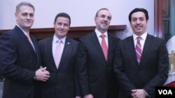 Nuevos cónsules Carlos Manuel Sada Solana, Eduardo Arnal Palomera, David Figueroa Ortega y Andrés Imre Chao Ebergenyi.