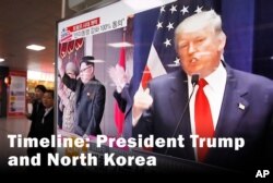 Over the past two years, Donald Trump and his top officials have employed an unpredictable and often inconsistent blend of insults, overtures and threats in dealing with North Korean leader Kim Jong Un. Here's a timeline of the events.