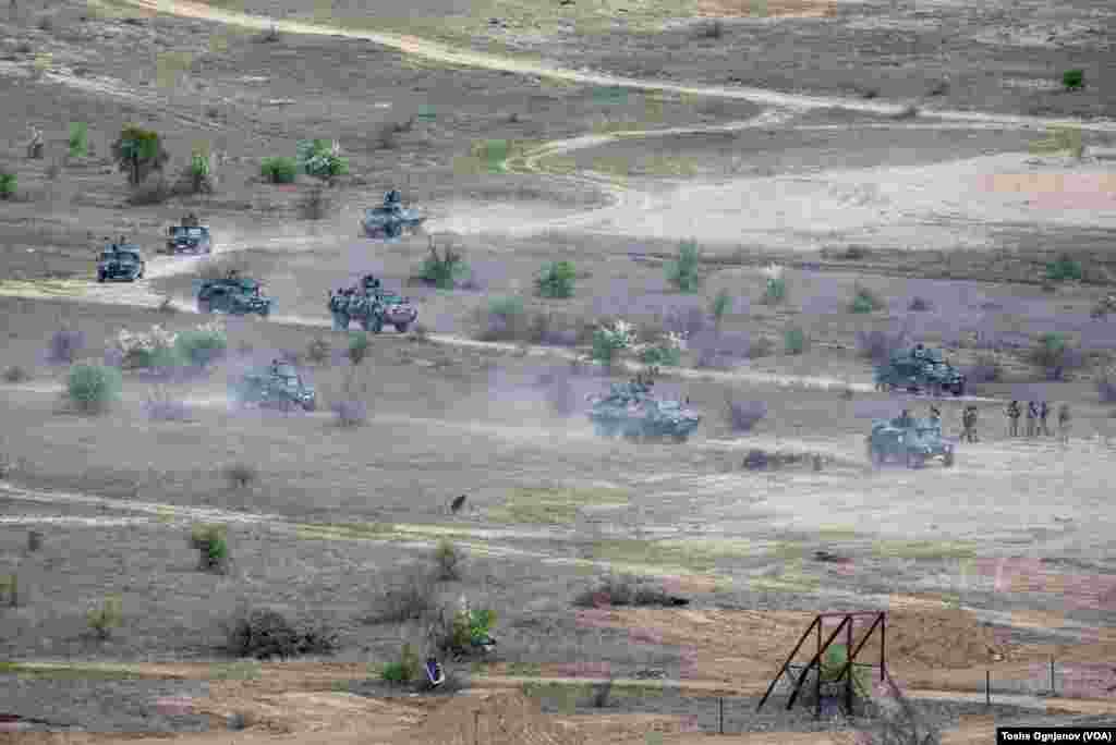 Army of North Macedonia - military drill Flash22 at training center Krivolak