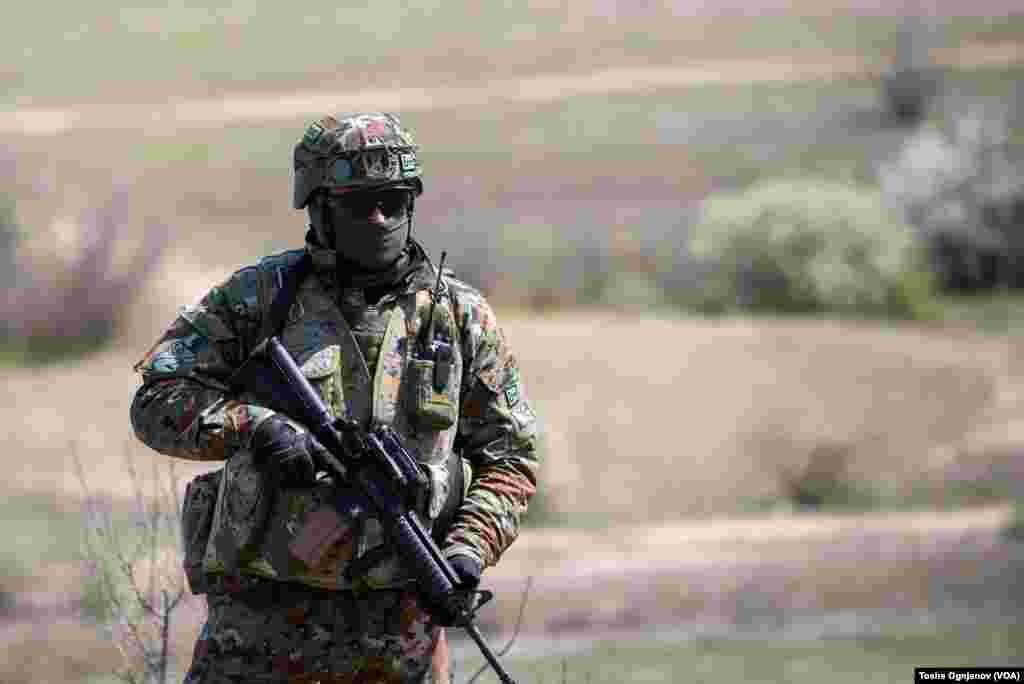 Army of North Macedonia - military drill Flash22 at training center Krivolak