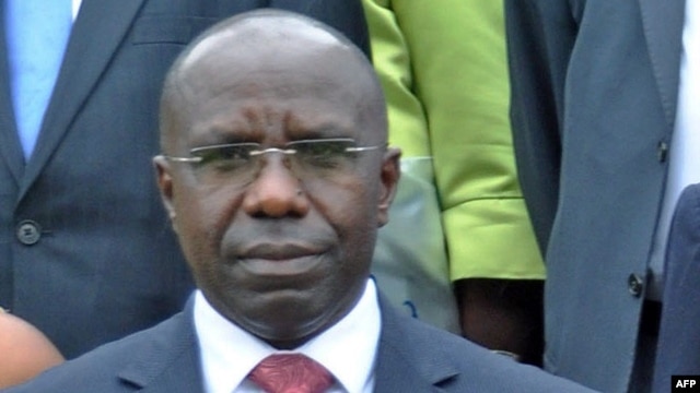 FILE - Dismissed Rwandan Prime Minister Pierre Damien Habumuremyi is shown at the Rwandan Parliament in Kigali.